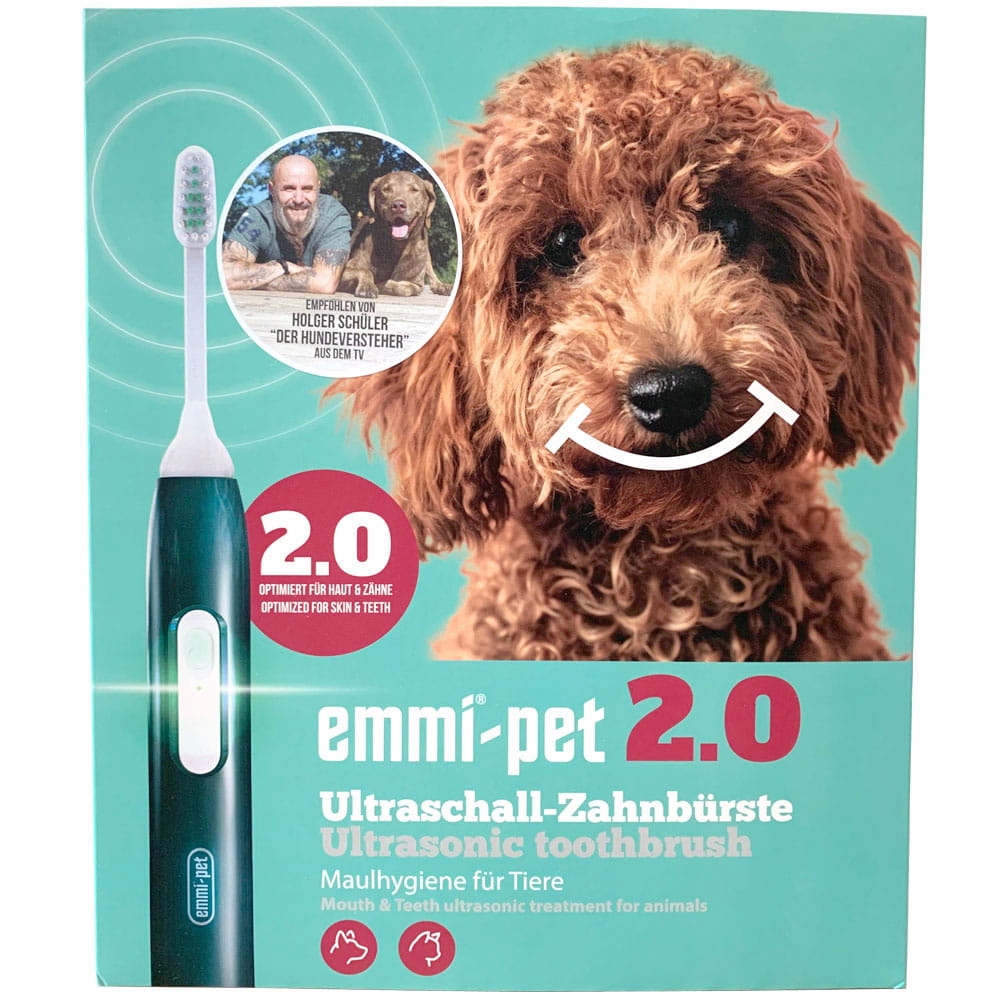 Levně Ultrazvukový zubní kartáček pro psy a kočky Emmi-pet 2.0 Druhá generace!