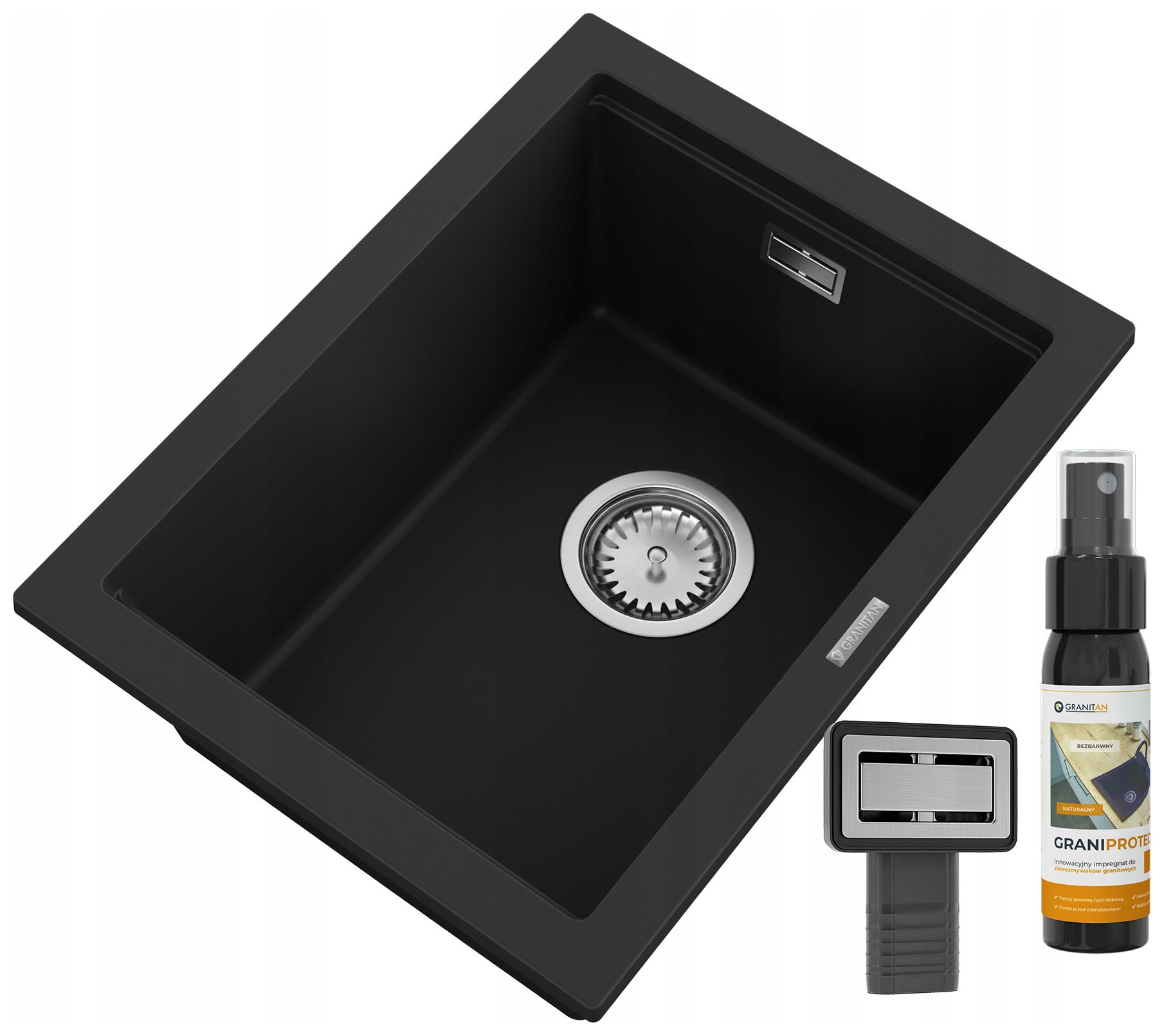 Granitový Podvěsný Dřez Na Desku S Obdélníkovým Přepadem TUGA38