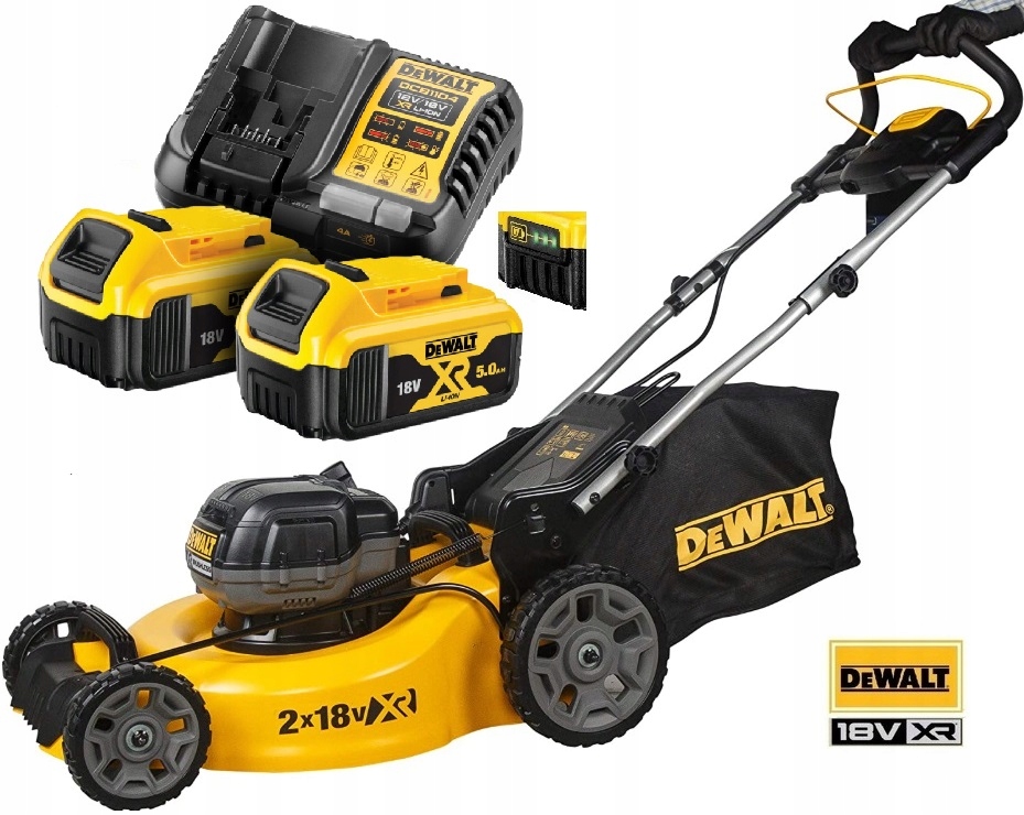 DeWALT DCMW564 Xr 18V Z Funkcją Mulczowania 2x DCB184 5.0 Ah DCB1104
