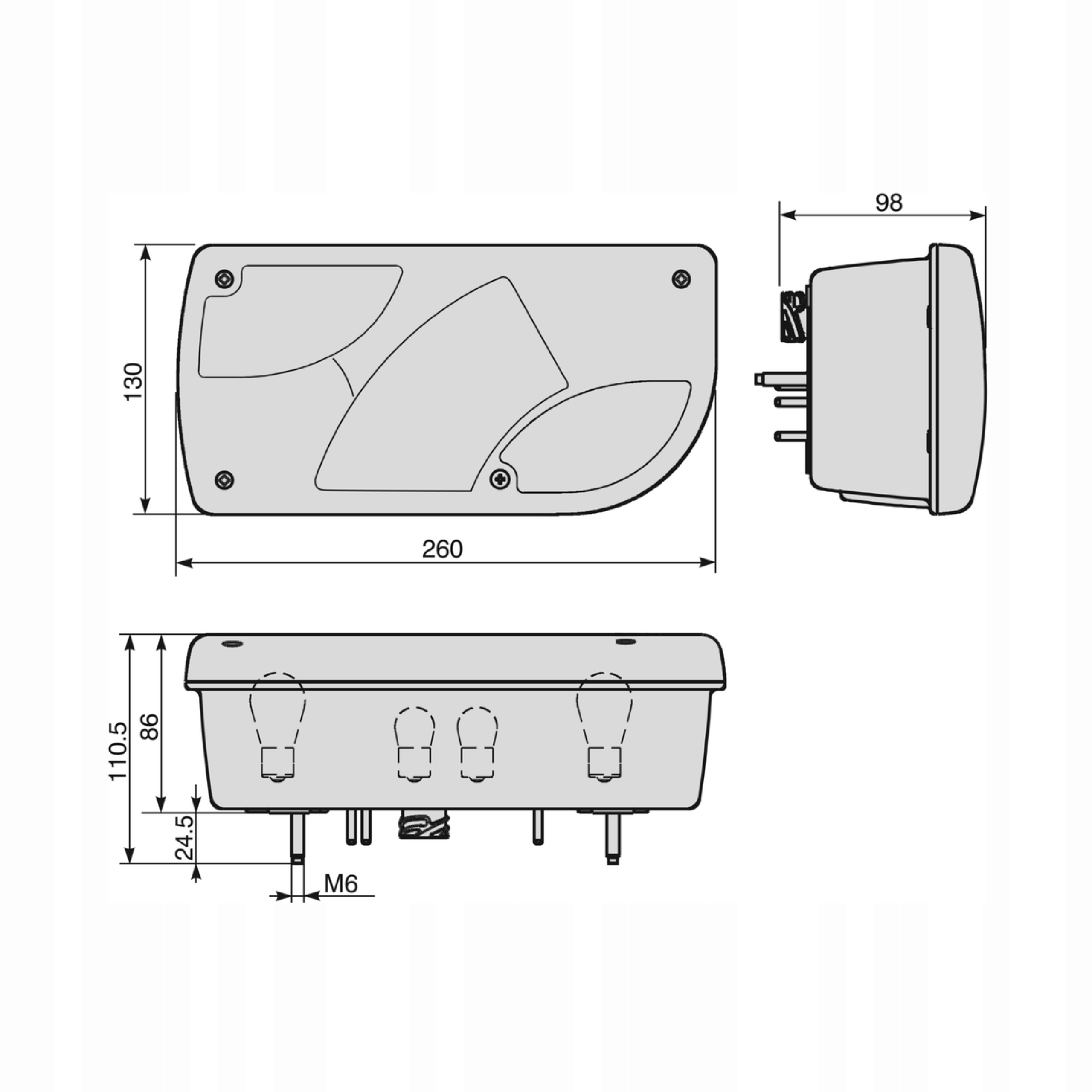 COBO 1008639 Lampa zespolonych świateł tylnych Producent części Cobo
