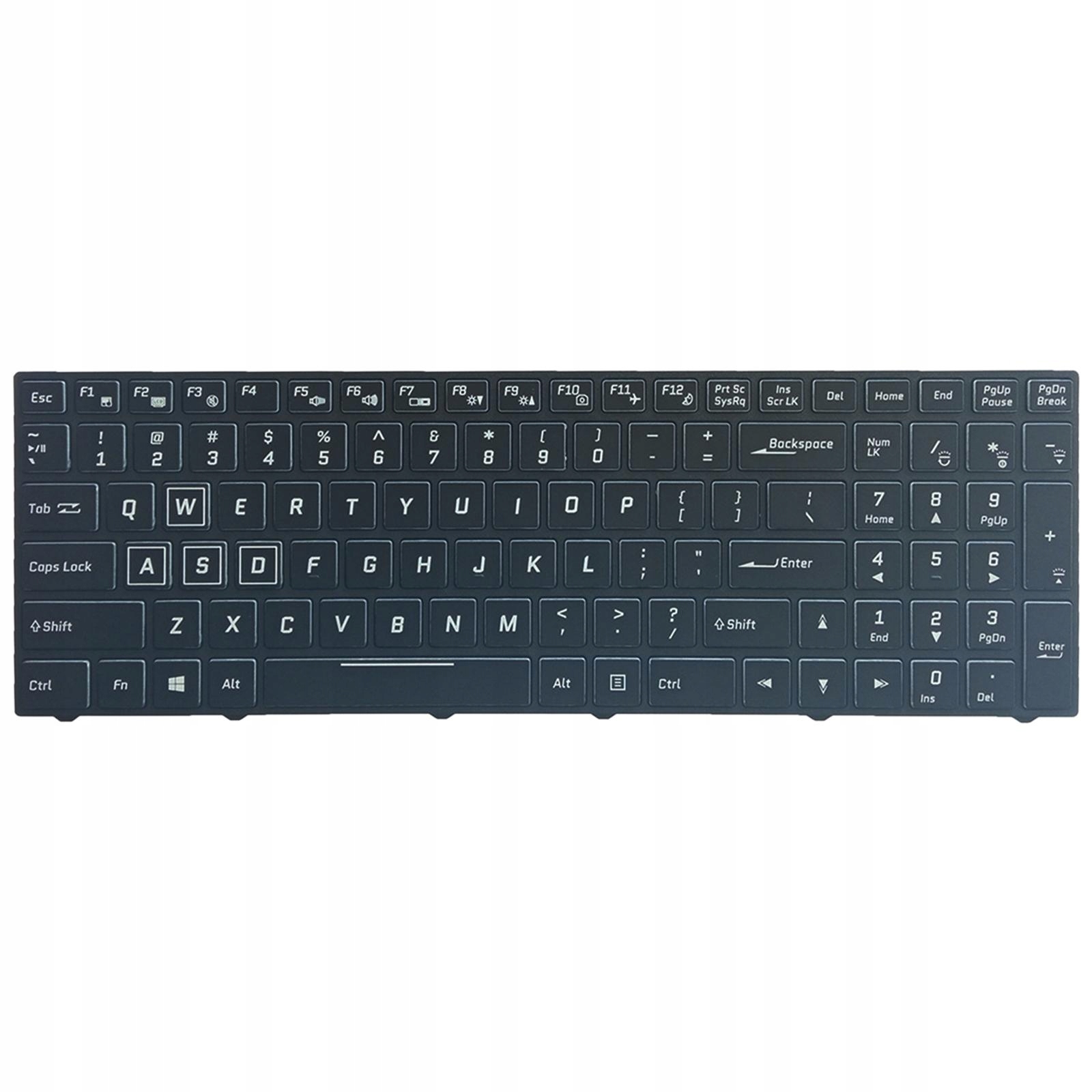 Laptop keyboard, American colored
