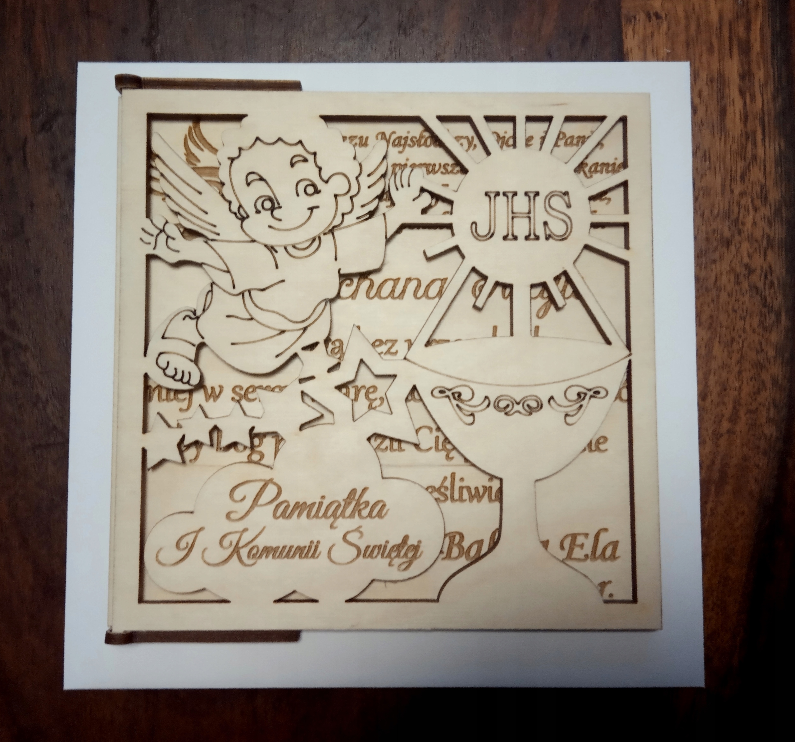 GRAWEROWANA KARTKA PAMIĄTKA I KOMUNIA ŚWIĘTA Okazje komunia