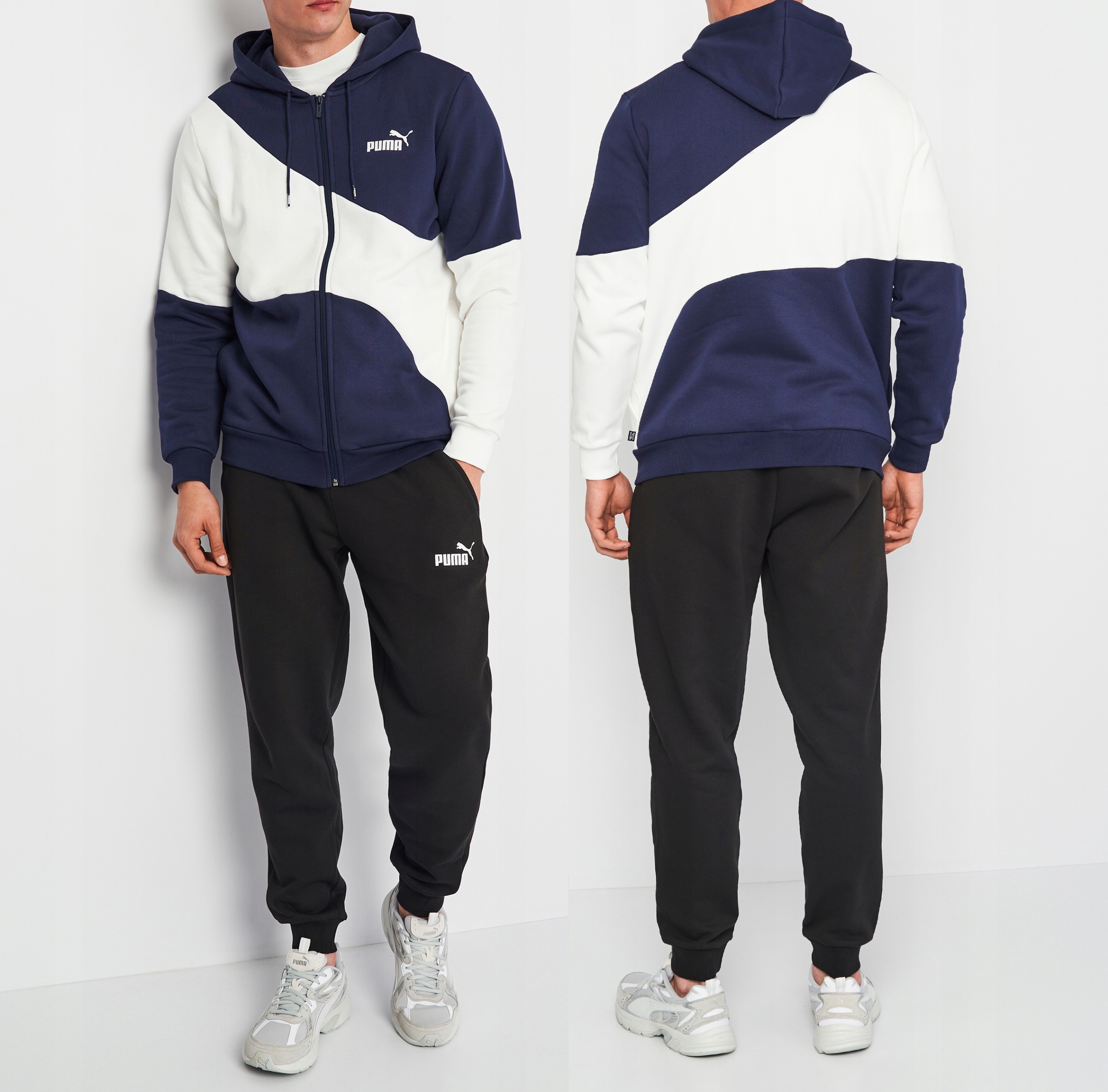 3026 Teplákovka Puma Pánský Bavlněný Rozepínací Komplet S Kapucí Sportovní S