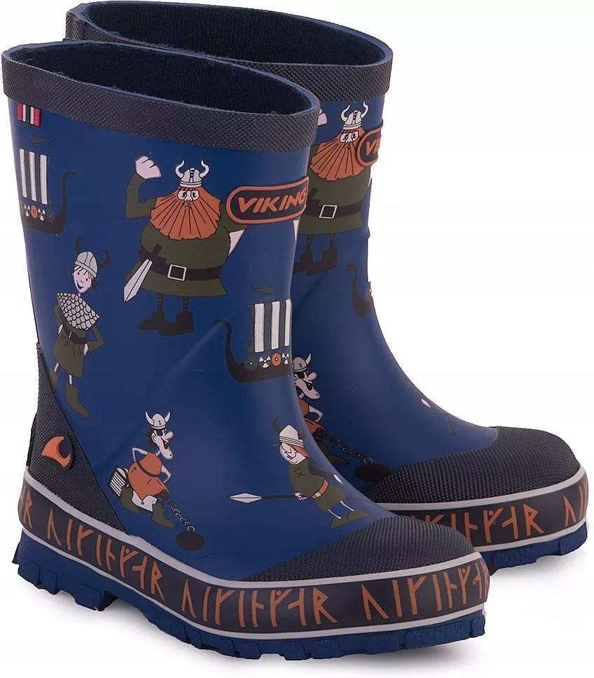 Buty Viking kalosze dziecięce Birk z nadrukiem