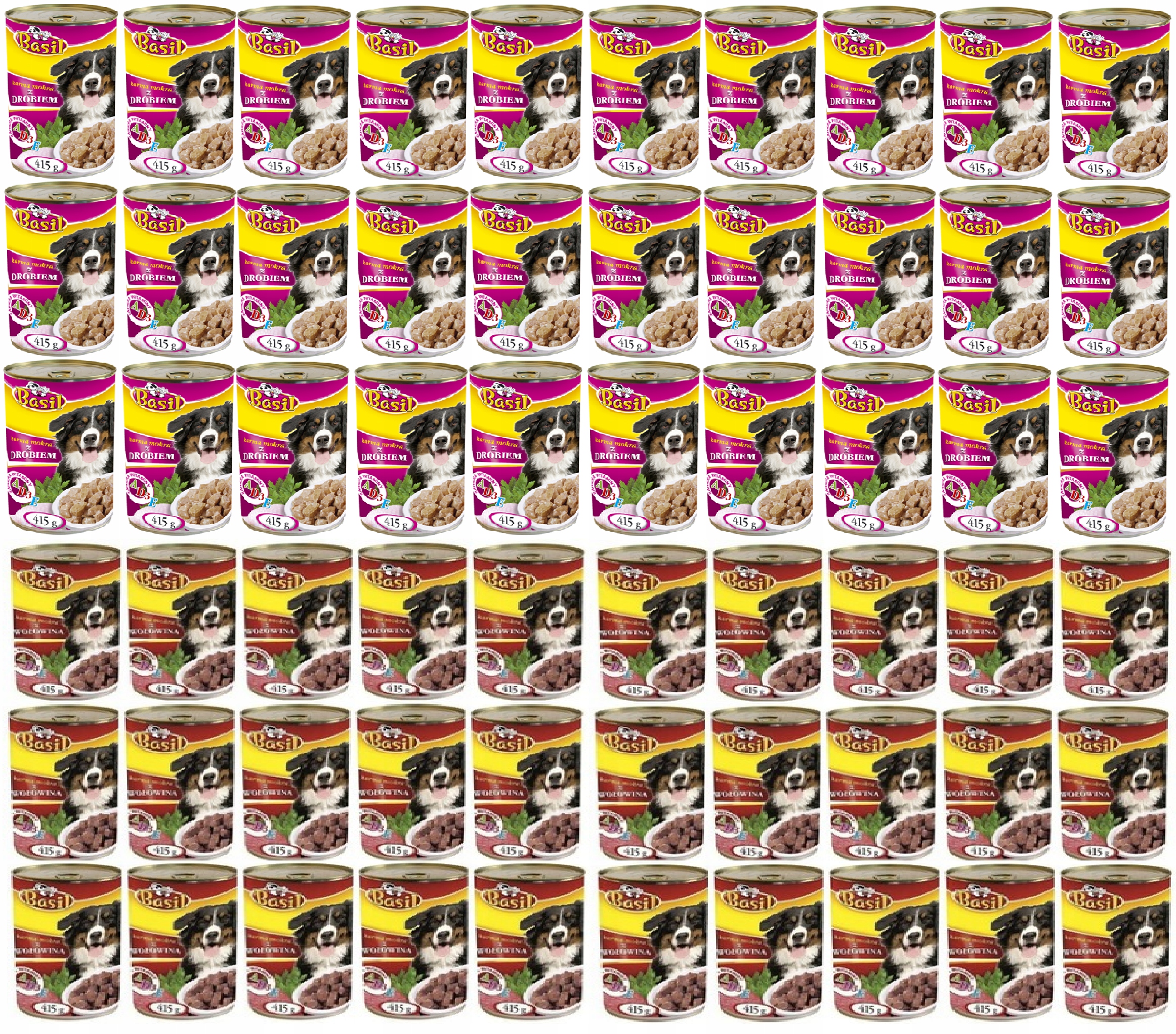 Levně Krmivo pro psy Basil 415 g mix x60 ks