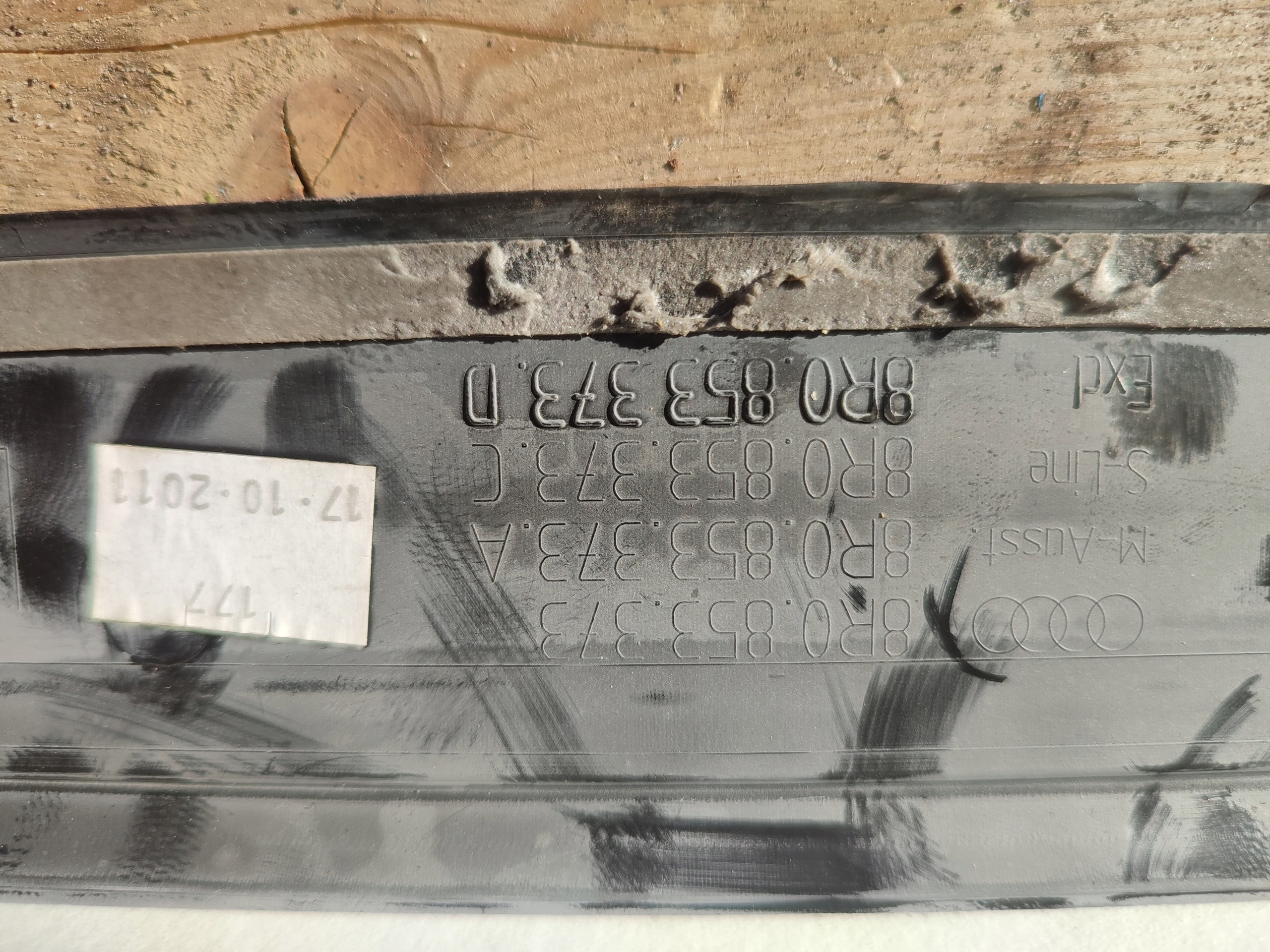 moulding cap threshold left front AUDI Q5 8R S-LINE 8R0853373A