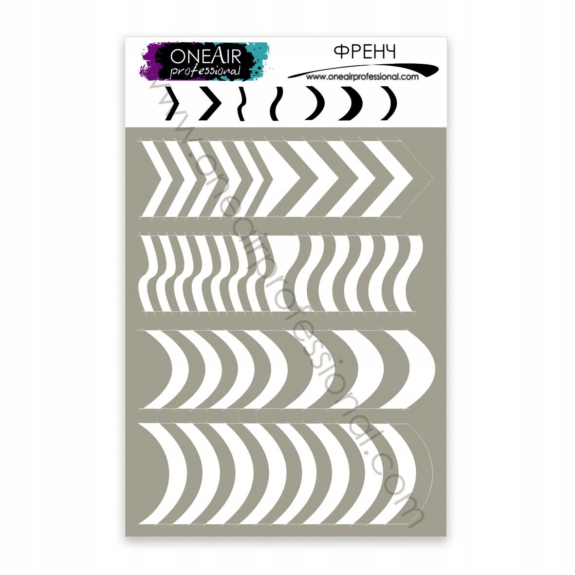 Szablon do aerografu OneAir Francuski French