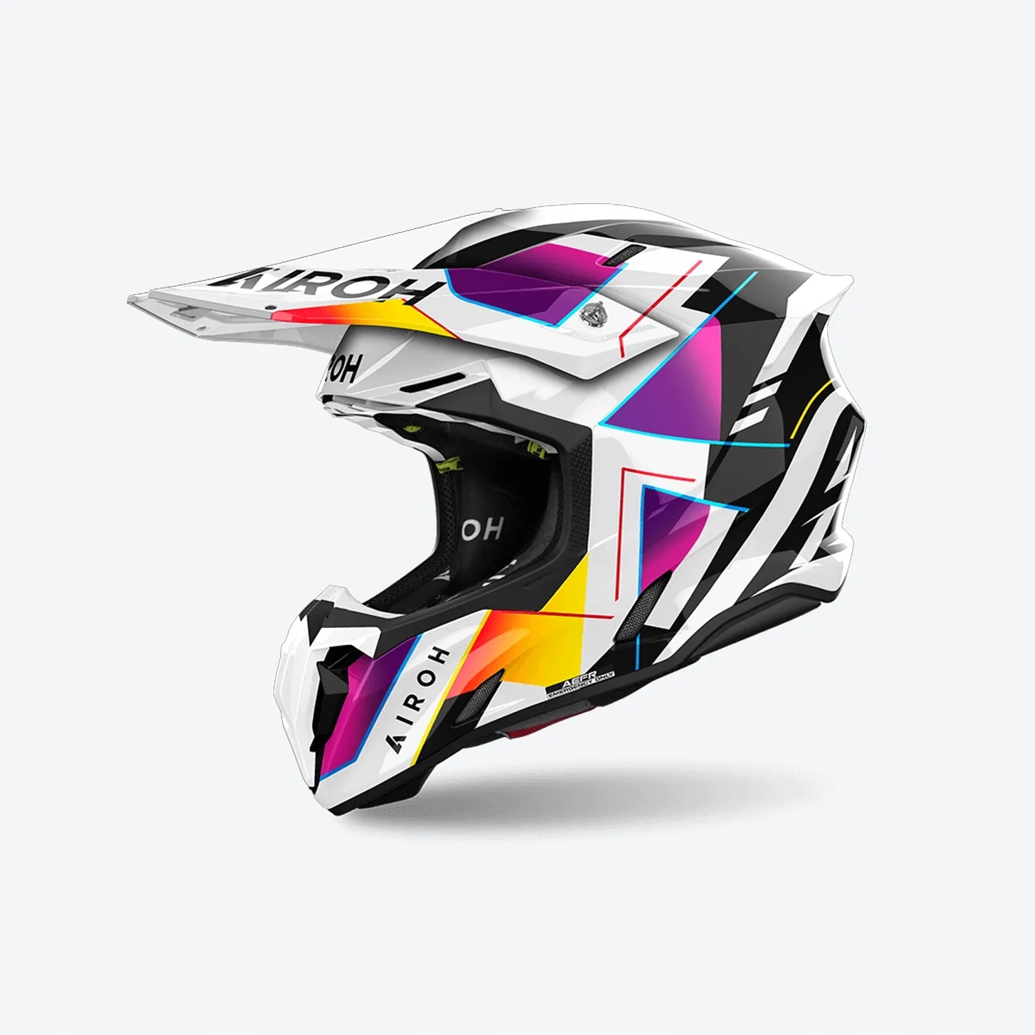 Airoh Prilba Cross Enduro Atv Štvorkolka Twist 3 Rainbow Farba Biela/čierna/z