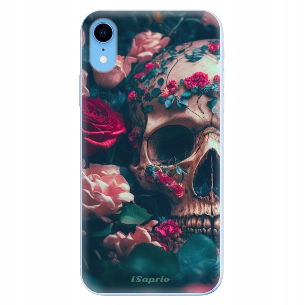 Silikonowe etui iSaprio Skull in Roses do iPhone Xr