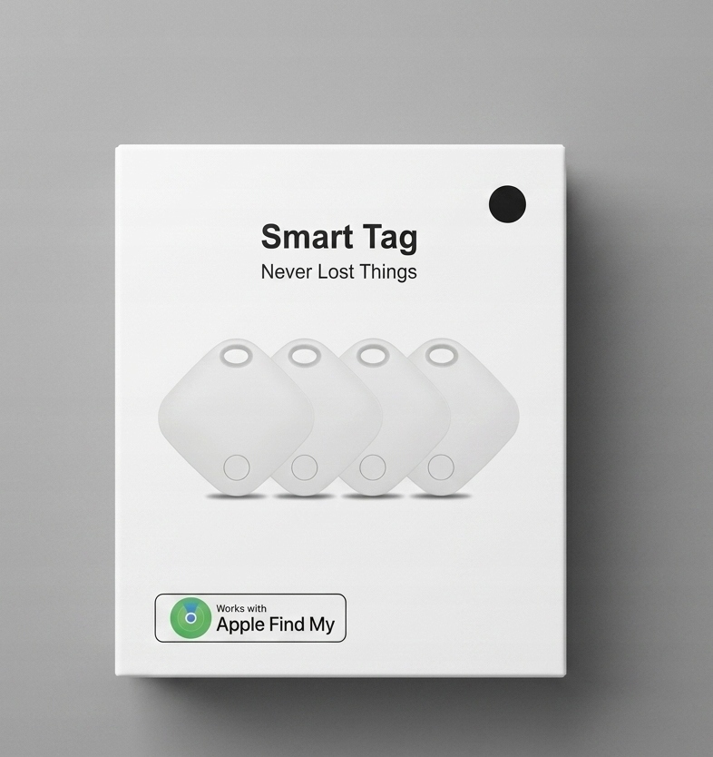 Smart Tag, uniwersalny lokalizator przedmiotów 4sztuki czarny