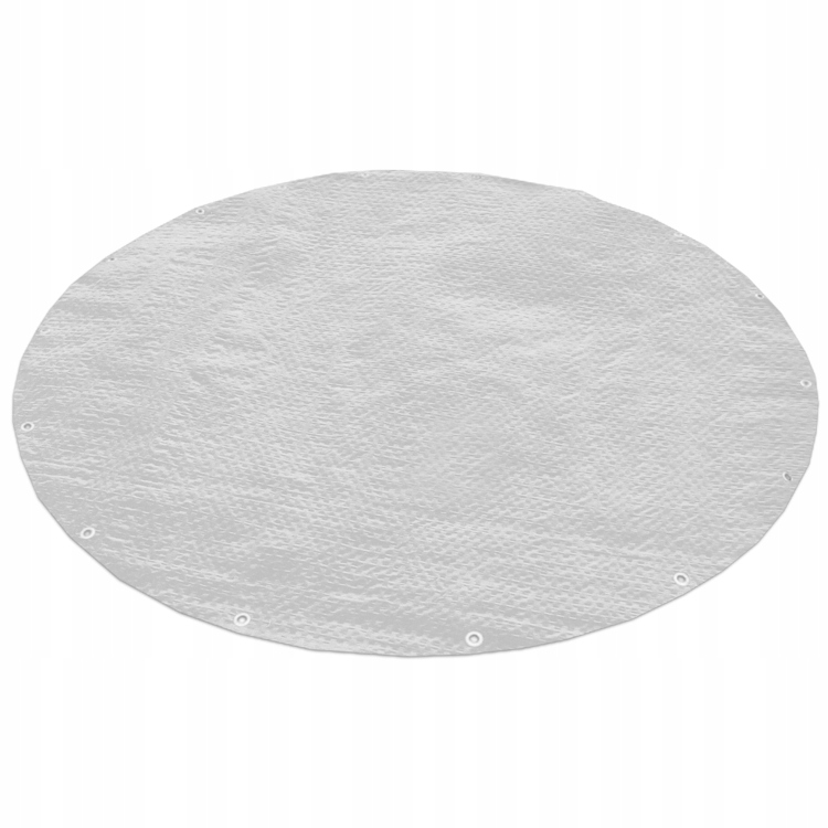 PLANDEKA OKRĄGŁA 120 g/m2 6,5 x 6,5 m POD BASEN SREBRNA Z OCZKAMI BASENOWA