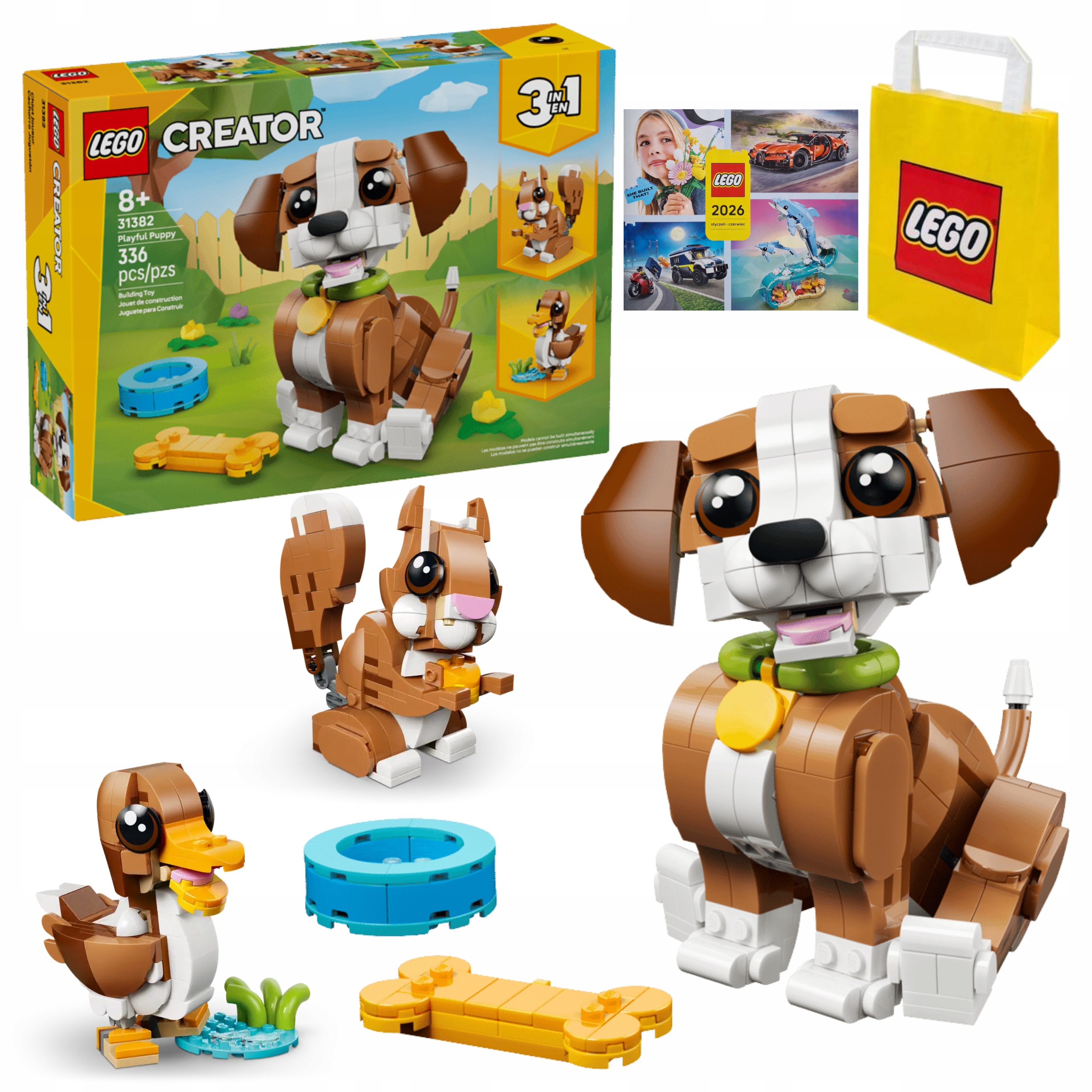 Lego 31382 Creator 3v1 Roztomilá zvířátka: Psotný štěně Katalog Taška