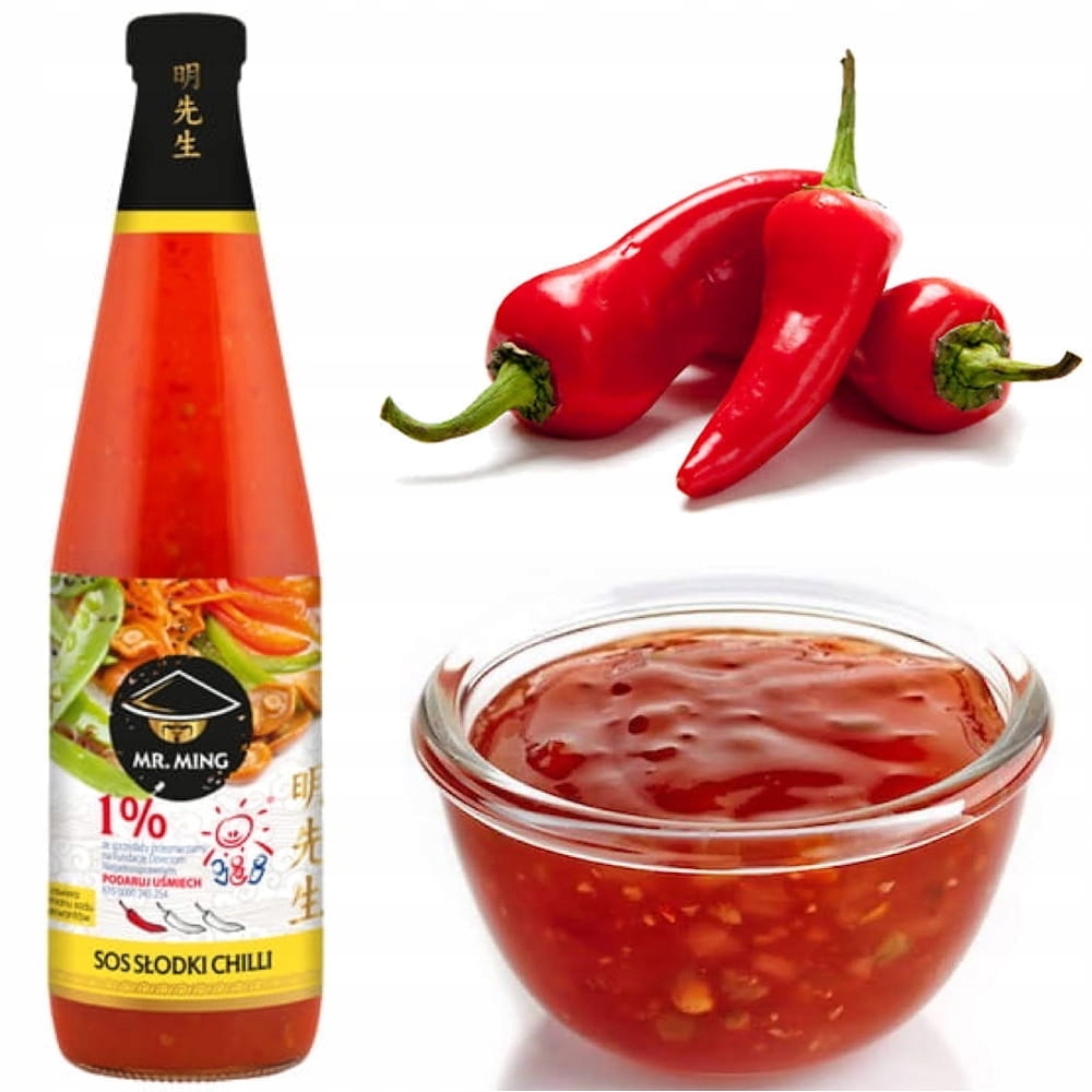 

Tajski Sos Słodki Chilli 16% Chili 700ml Mr. Ming