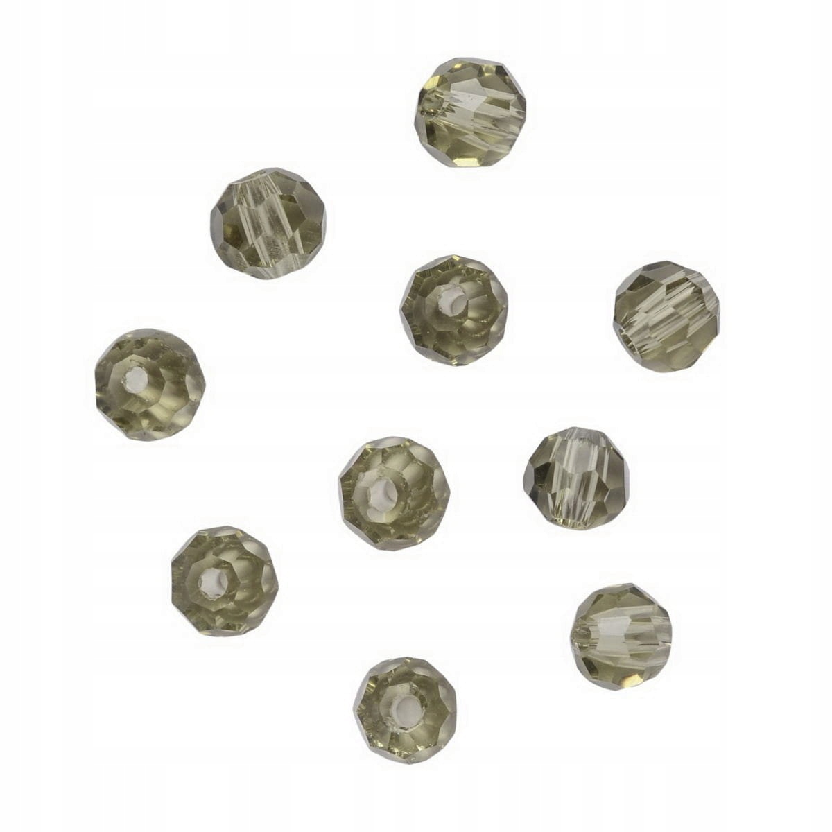 rbf03 Koraliki round beads 10szt 4mm Black Diamond