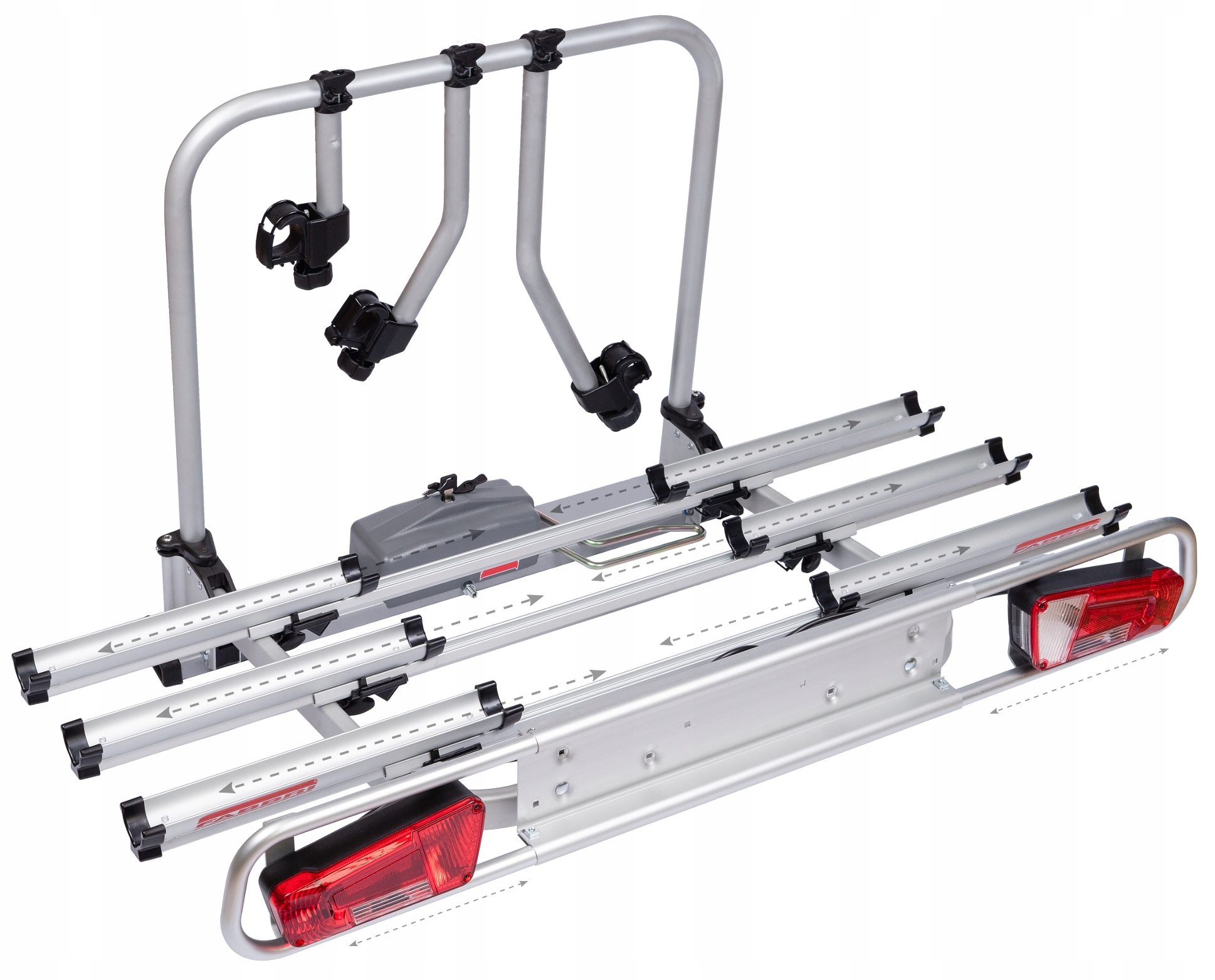 BAGAZNIK ROWEROWY NA HAK UCHYLANY UCHWYT 4 ROWERY Product Length 77 cm