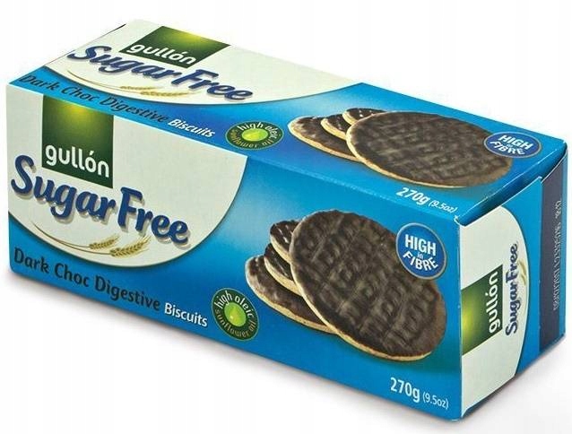 Levně 4x Gullón Digestive sušenky bez cukru s čokoládou 270 g