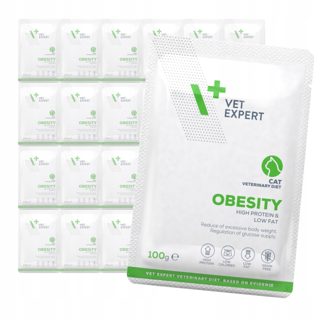 Levně VetExpert Veterinary Diet Obesity 24x100g Vlhké veterinární Krmivo Pro Kočky
