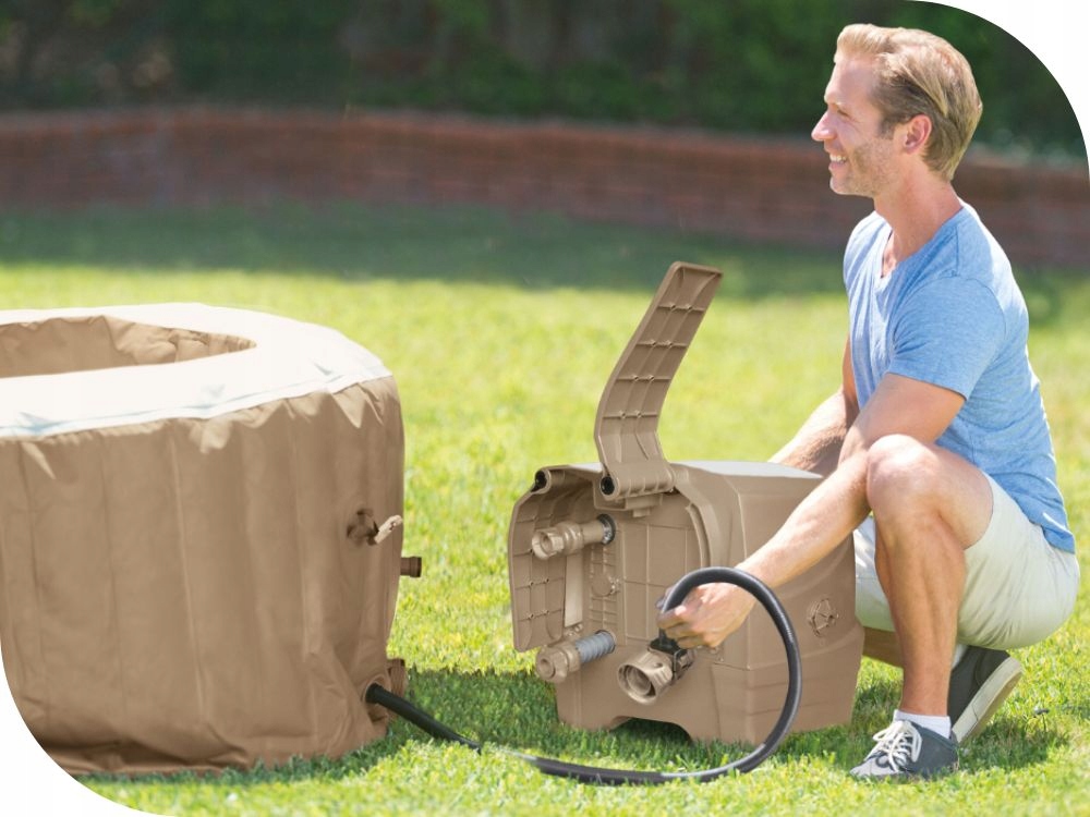 Dmuchane Spa Hydromasaż Pure Spa Intex 28426 4 osoby Kolor zewnętrzny kremowy