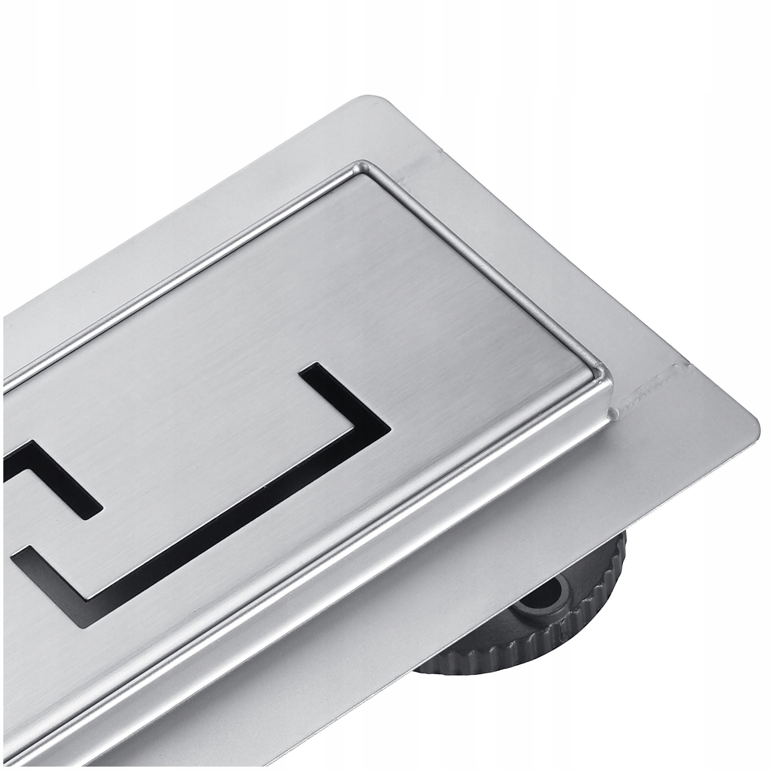 Aquauno Lineárny Odtok 100 cm S Dekoračným Panelom Maze Nerezová Oceľ