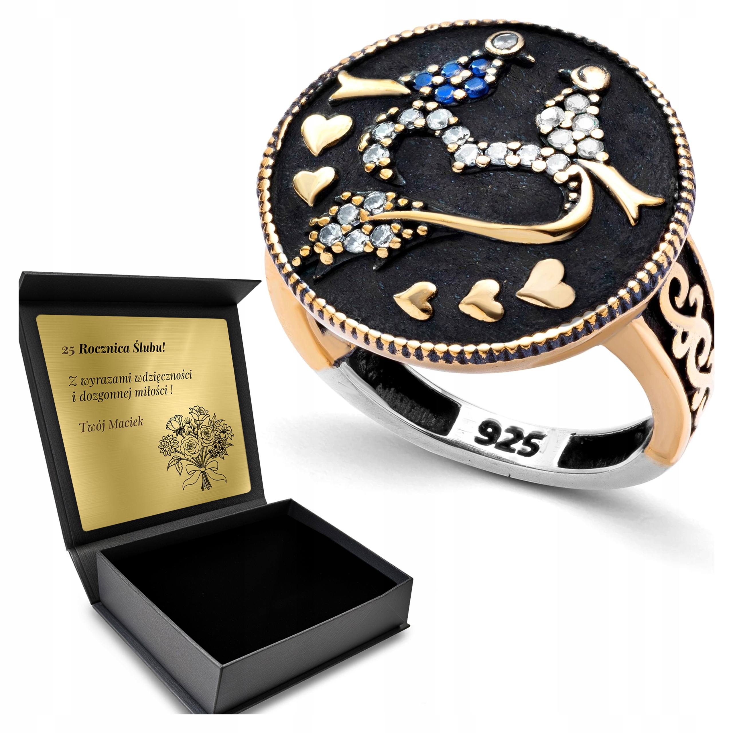 Prstýnek 925 Zirkony Šperky Lásky pro ženy Gravírování