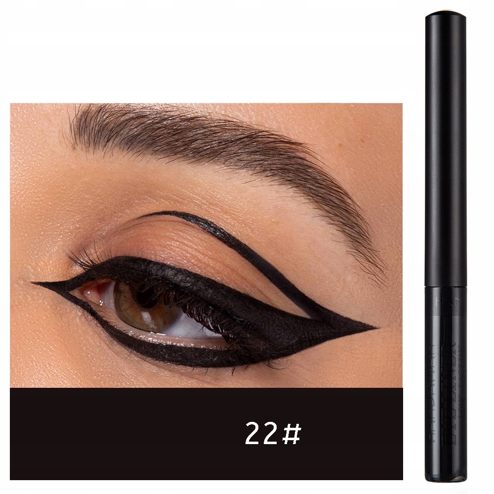 Precyzyjny płynny eyeliner w pisaku matowy kreska kocie oko Czarny #22 Stan opakowania oryginalne