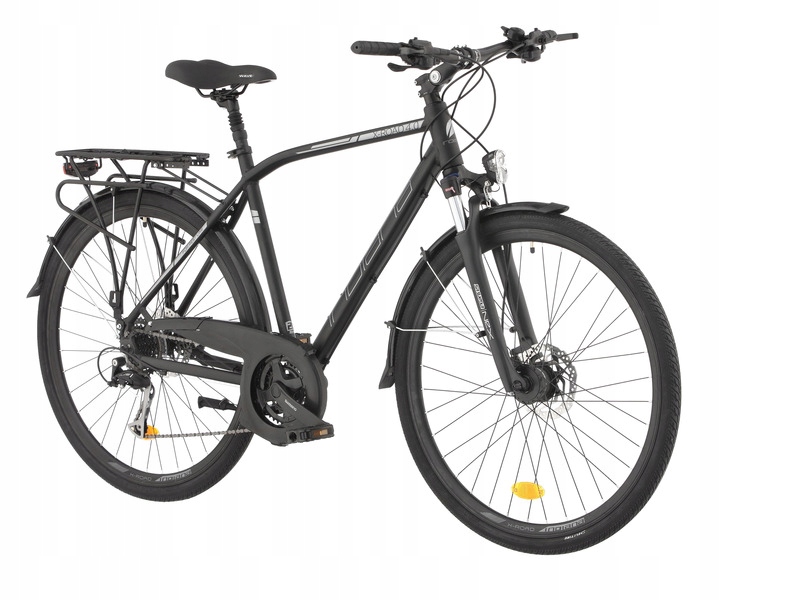 Rower trekkingowy Indiana X-Road 4.0 24 Biegi 28 cali Deli męski Czarny