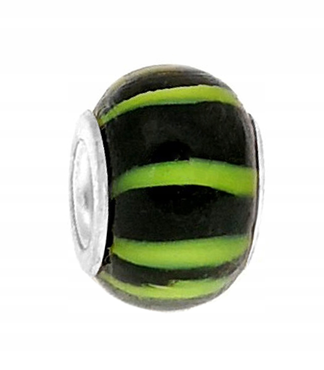 

Charms do Pandora czarny w zielone paski