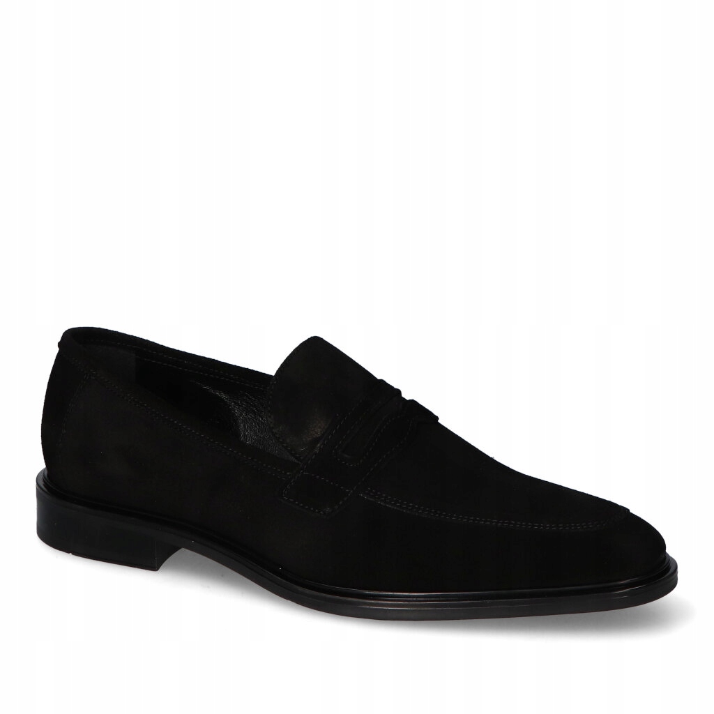 Mokasíny Pan 1589 Černý semiš 40