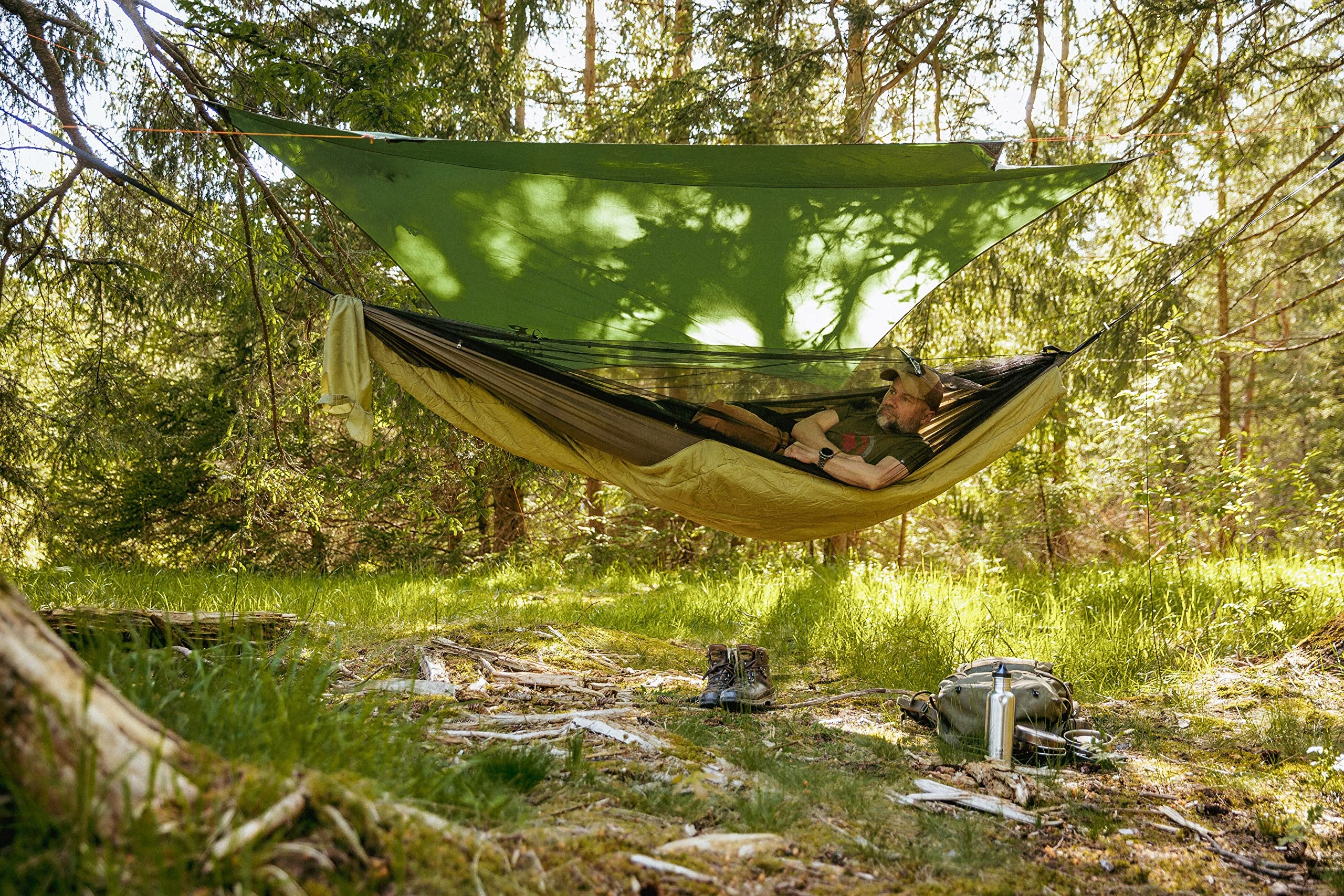 AMAZONAS Ultra Lekki Hamak Moskito Traveller XXL Z Ochroną Termiczną — miniatura 6