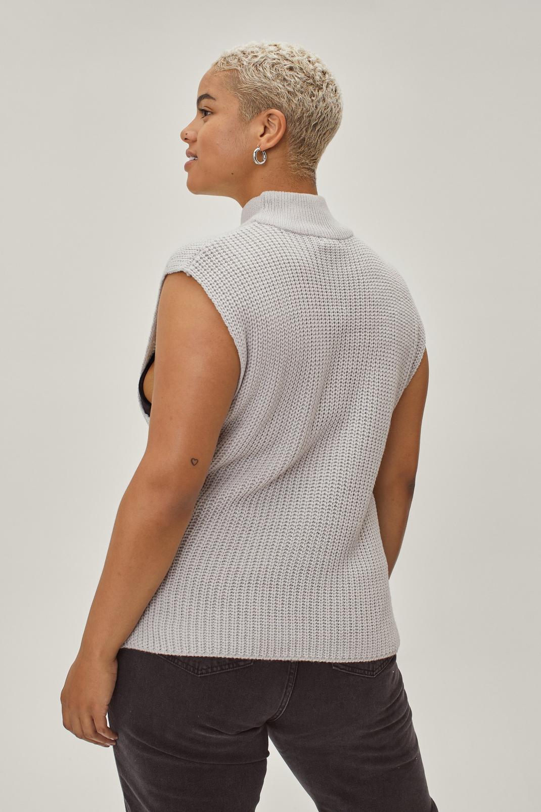 NastyGal Szara dzianinowa kamizelka XXL Rozmiar XXL