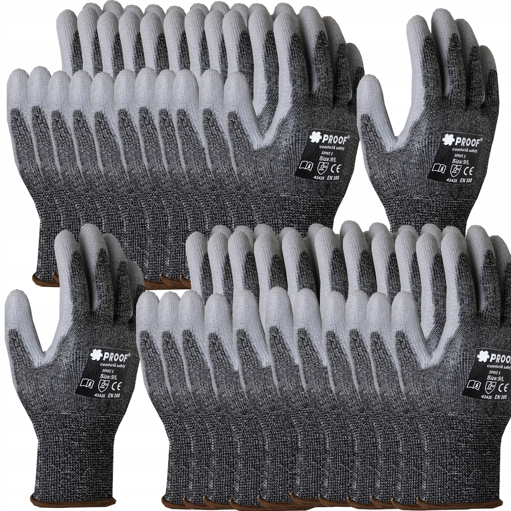 Робочі рукавички із захистом від порізів E Spike 10-12par