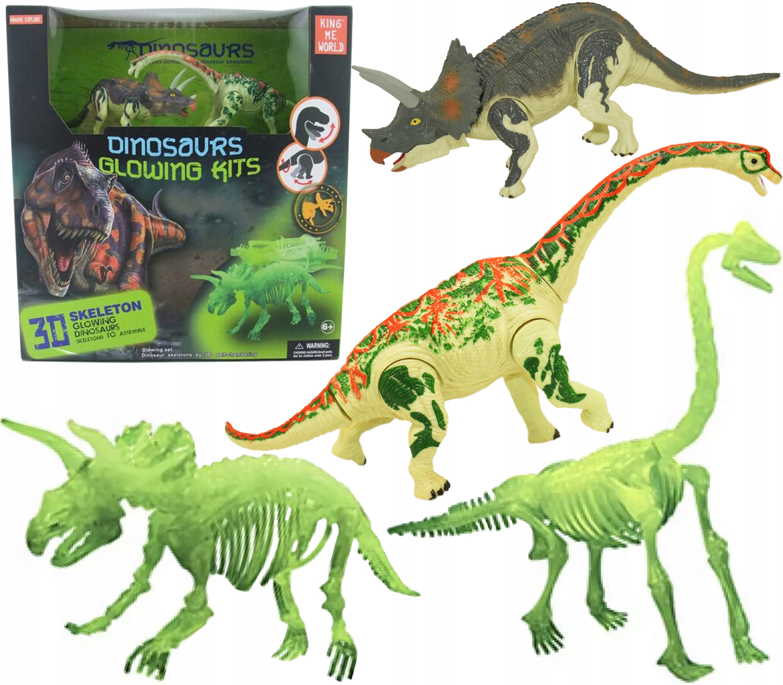 

Zestaw Dinozaurów skamielina Szkielet i Figurka