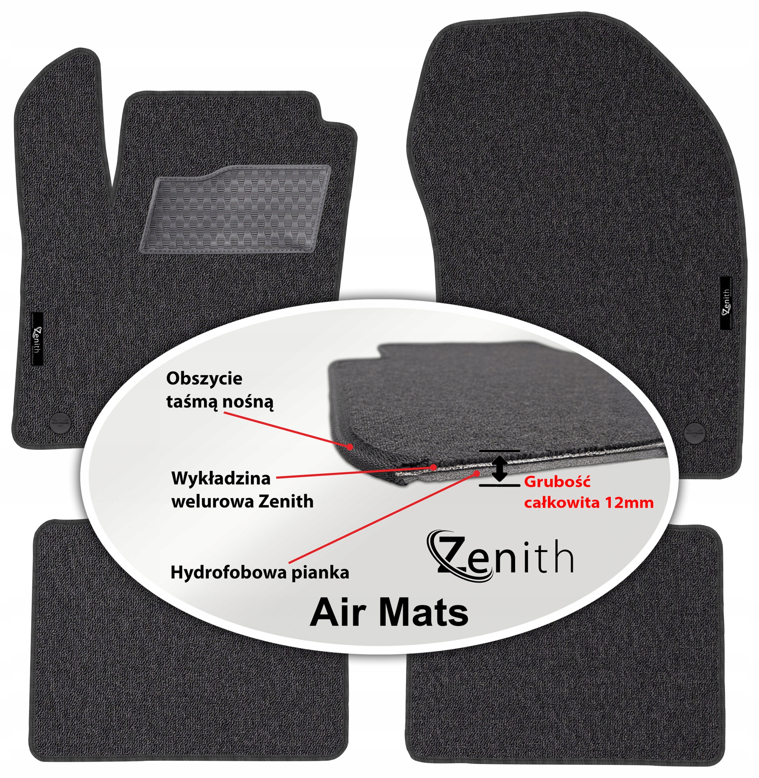 Suzuki SX4 S Cross 2013 Velúrové koberčeky do auta Zenith Air Mats