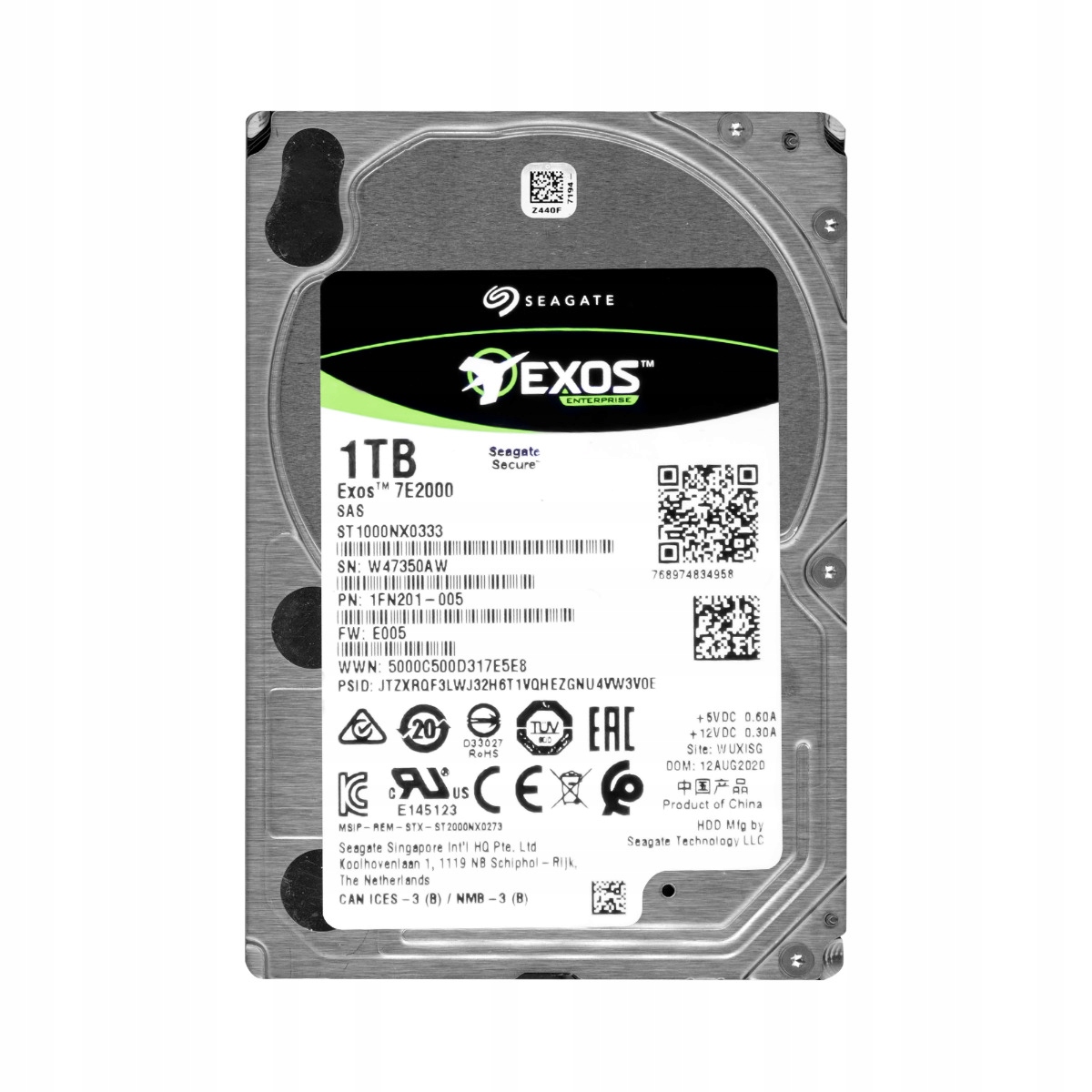 Seagate 1TB 7.2K 128MB SAS-3 2.5'' ST1000NX0333