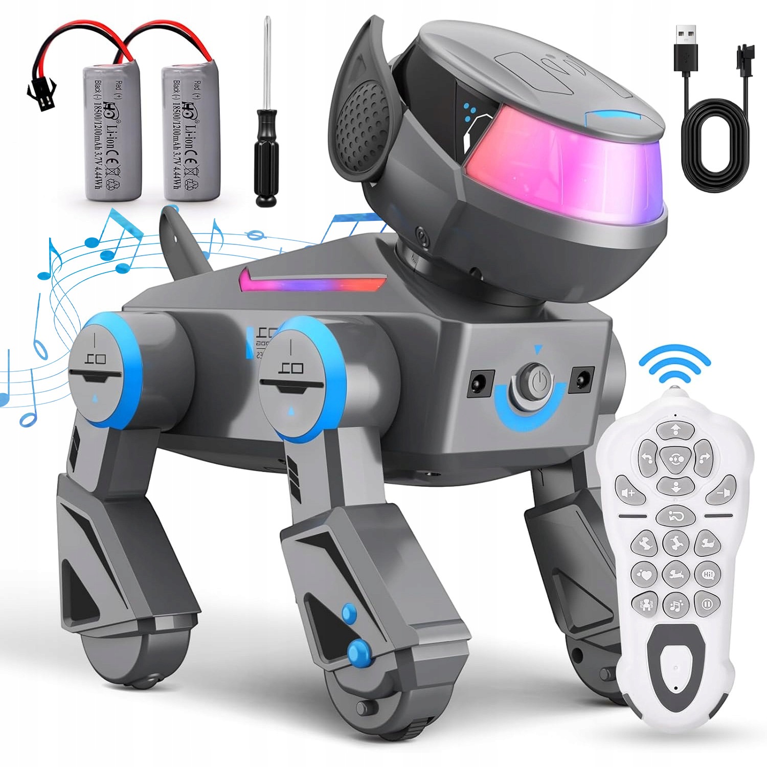 Robotický Pes Na Dálkové Ovládání, Interaktivní Programování, Triky 1200 Mah