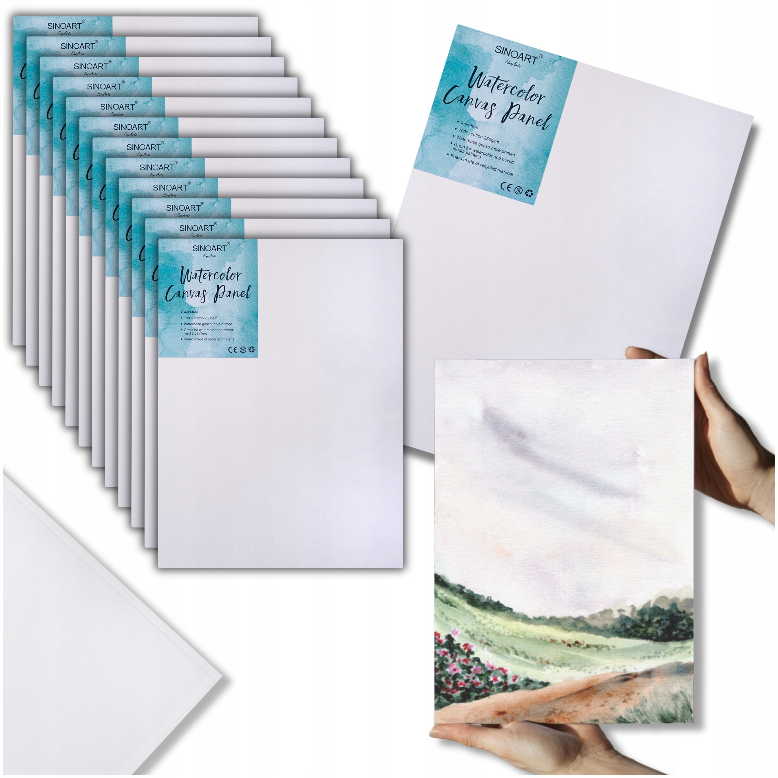 Malířské Plátno Bavlněná Malířská Podložka 30 CM X 40 CM Sinoart 12 Ks A3