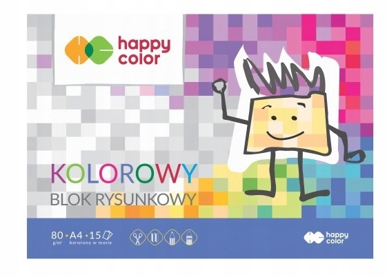 

Blok rysunkowy A4, kolorowy, 15 kartek