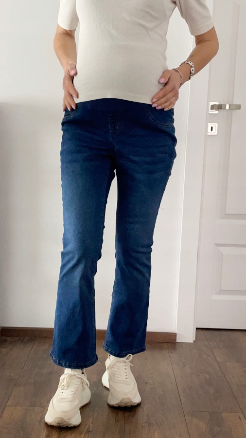 Džíny Těhotenské Kalhoty rozšířené pohodlné XXL