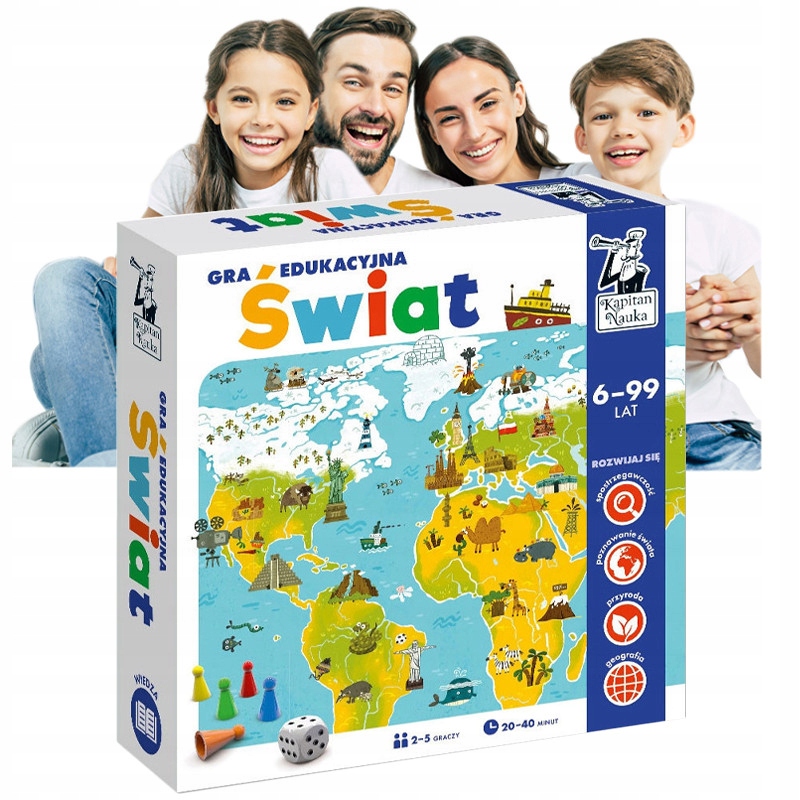 Gra Planszowa Edukacyjna dla Dziecka Gry Naukowe Planszówki dla Rodziny