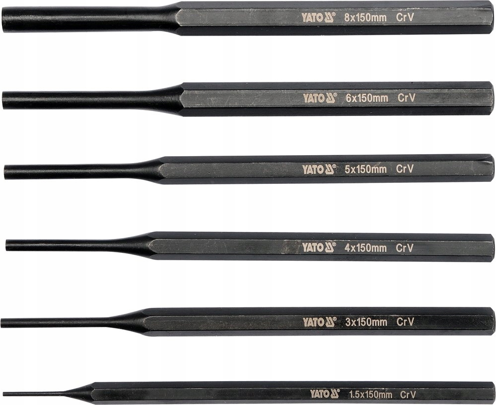 YATO ZESTAW WYBIJAKOW 6CZ.