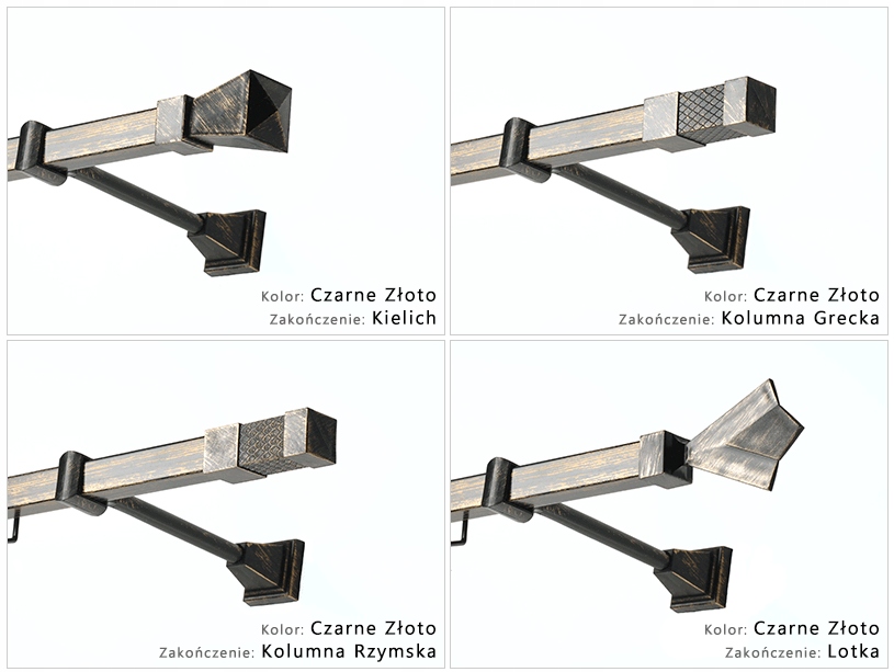 TANIE KARNISZE, KARNISZ KWADRO POJEDYNCZY 400cm Rodzaj karnisza pojedynczy