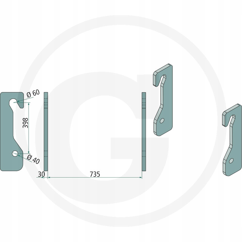 Mocowanie Deutz Agrovector wozek teleskopowy
