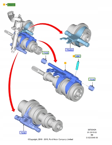 1704315 - Вилка коробки передач FORD