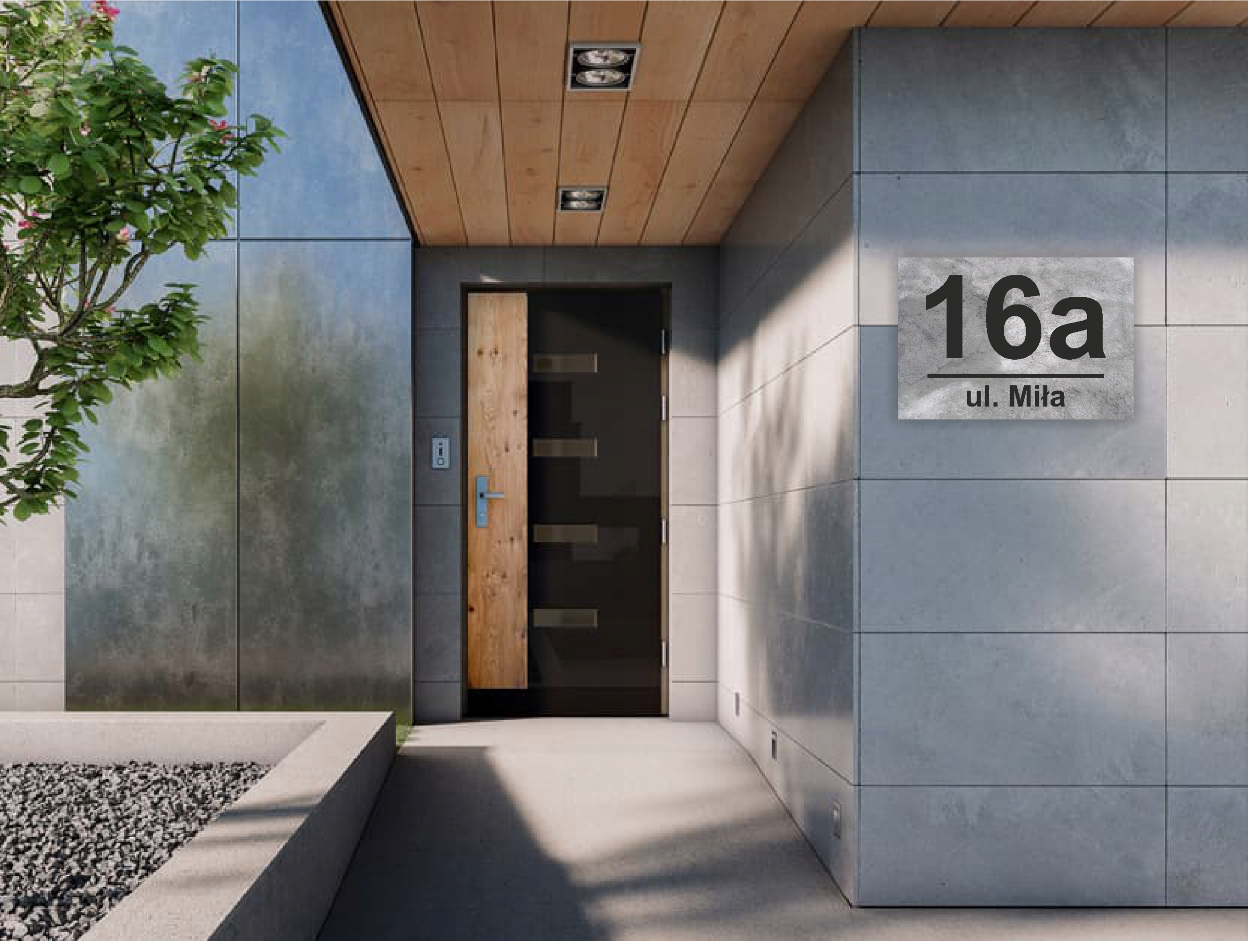 NUMER NA DOM TABLICZKA ADRESOWA NAZWISKO / ADRES | 32x21cm | WZORY | PCV Wysokość produktu 21 cm