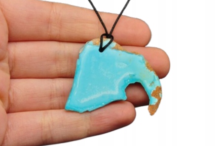 * Tyrkysová Arménie Okouzlující Přívěsek Na Provázku Neobvyklý Tvar Č. 4 *