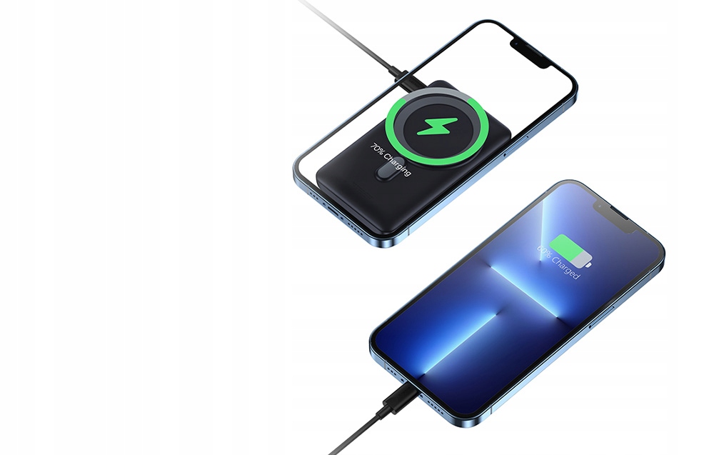 BASEUS POWER BANK 10000mah POWERBANK PD 20W USB-C TYP-C MAGNETYCZNY MAGSAFE Typ akumulatora litowo-jonowy