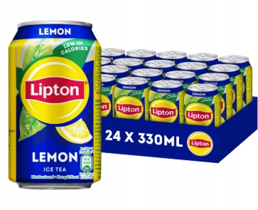 Levně Lipton Ice Tea Lemon Citronový čajový nápoj 24x330 ml plechovka