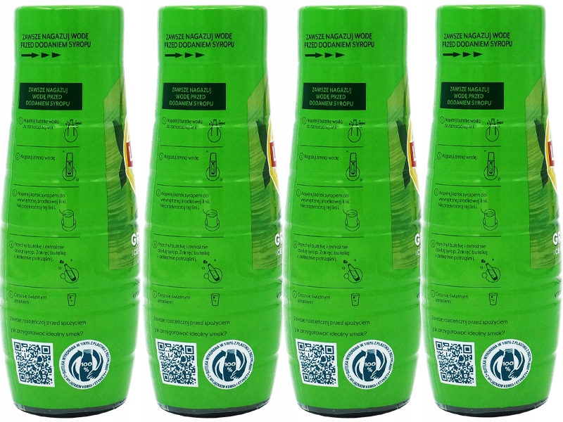 4x SYROP SODASTREAM LIPTON GREEN ICE TEA DO SATURATORA 9L NAPOJU z 440ml Kod producenta 8719128117850 x4