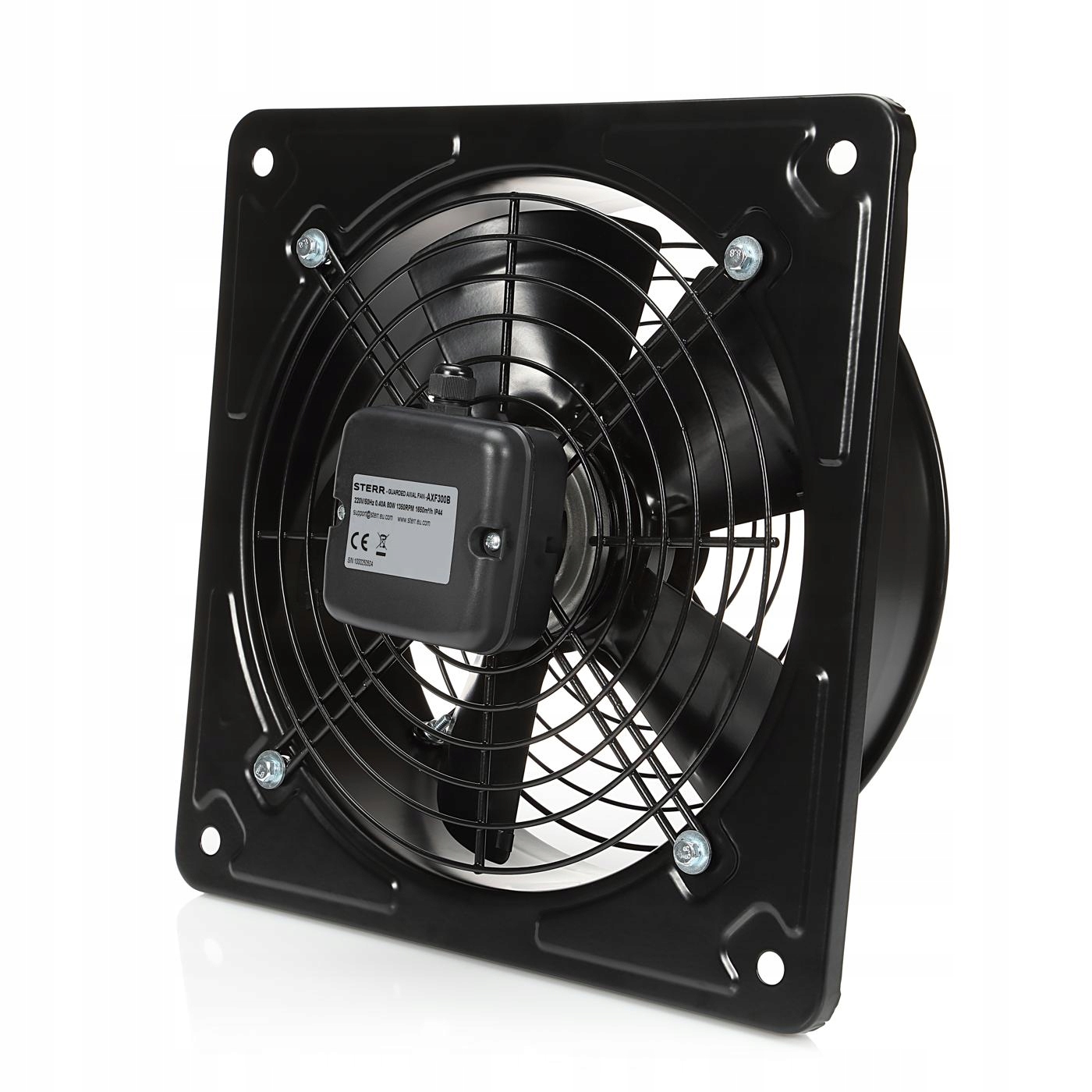Sterr AXF400BG 400 mm Axiálny ventilátor s ochrannou mriežkou, 3700 m³/h, 180