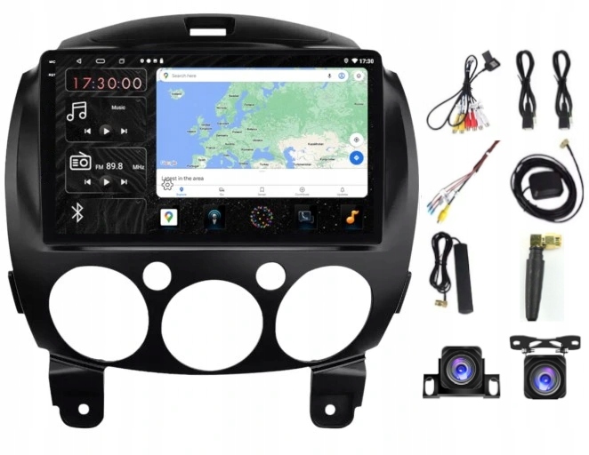 Rádio Navigácia Carplay Gps Android Mazda 2 2007-2014 Usb 4GB 64GB Sim